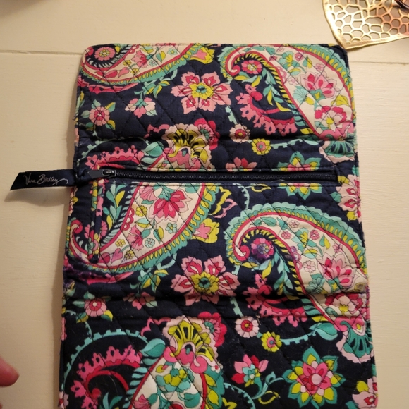 Vera Bradley Pink and Green Crossbody Bag with Floral Paisley Design Wallet Set - Picture 9 of 13